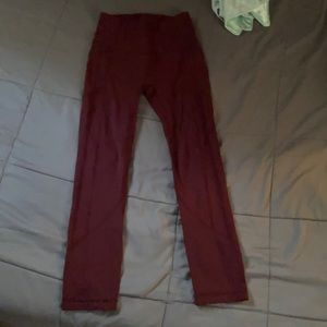 Maroon Lululemon Leggings
